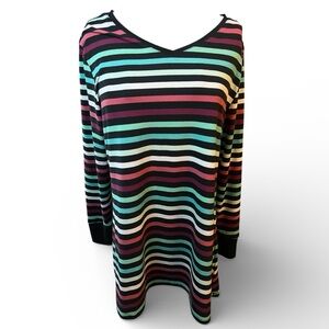 LuLaRoe The Elizabeth Striped Tunic Top